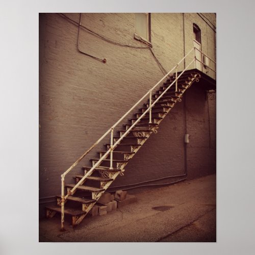Stairs in Albia Iowa Poster