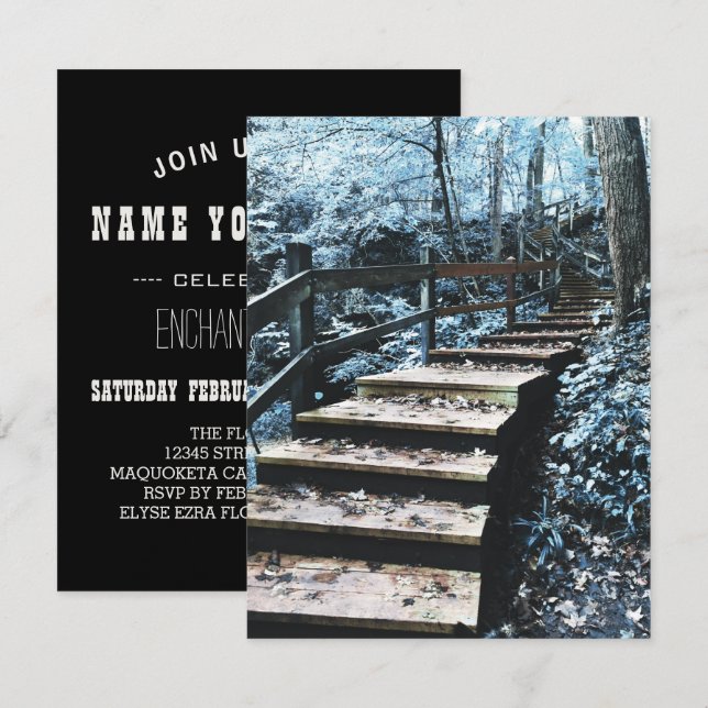 stairs nightscape invitation (Front/Back)
