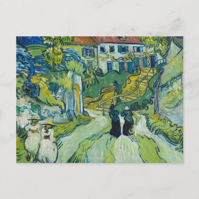 Stairway at Auvers by van Gogh:  Postcard (Front)