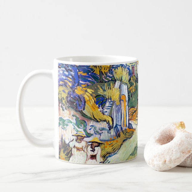Stairway at Auvers by Vincent Van Gogh   Coffee Mug (With Donut)