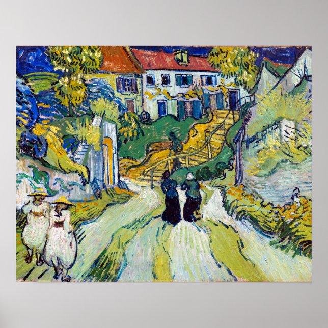 Stairway at Auvers by Vincent Van Gogh Poster (Front)