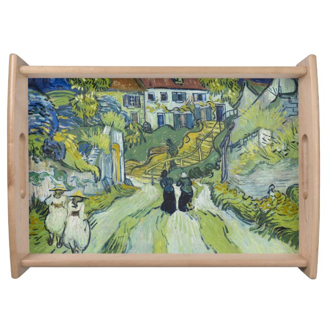 Stairway at Auvers by Vincent van Gogh Serving Tray (Front)