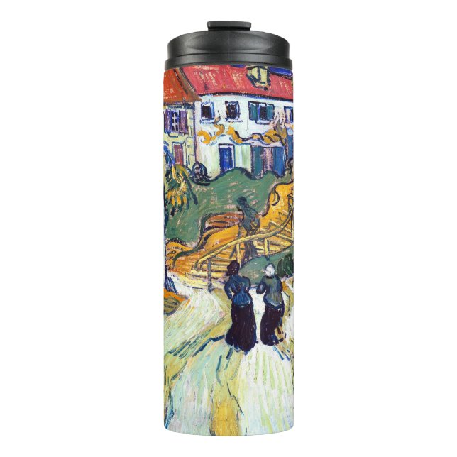 Stairway at Auvers by Vincent Van Gogh   Thermal Tumbler (Front)
