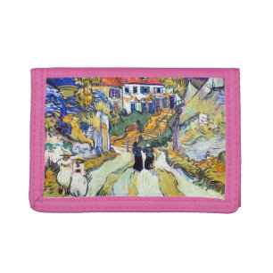 Stairway at Auvers by Vincent Van Gogh Tri-fold Wallet