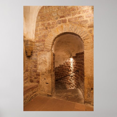 Stairway In Mikveh Bathhouse Poster