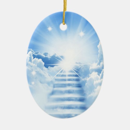 Stairway To Heaven Loss Of Loved One Christmas Ceramic Ornament