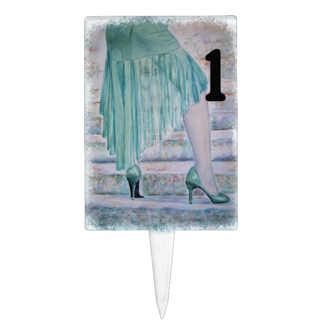 STAIRWAY TO ....TABLE NUMBER CAKE TOPPER (Front)