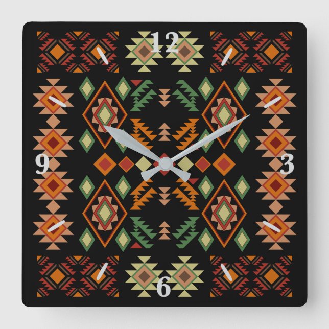 Stairway To The Southwest Art Scene Square Wall Clock (Front)