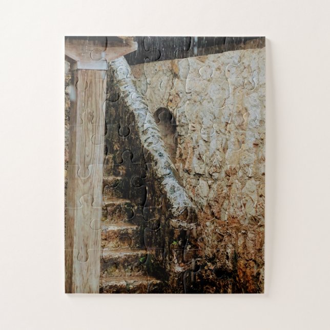 Stairway Worn by Time and Precision Jigsaw Puzzle (Vertical)
