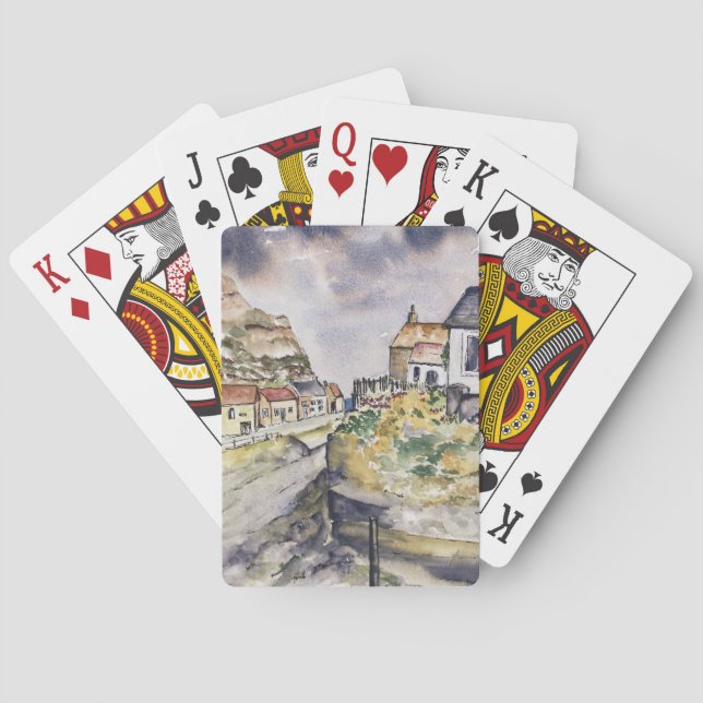 Staithes Harbor  Poker Cards (Back)