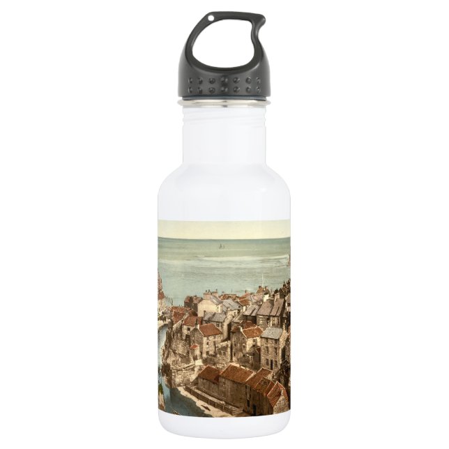 Staithes, Yorkshire, England Stainless Steel Water Bottle (Front)