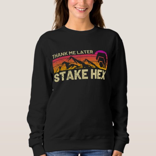 Stake Hex Crypto Thank Me Vintage Sunset Hex Crypt Sweatshirt