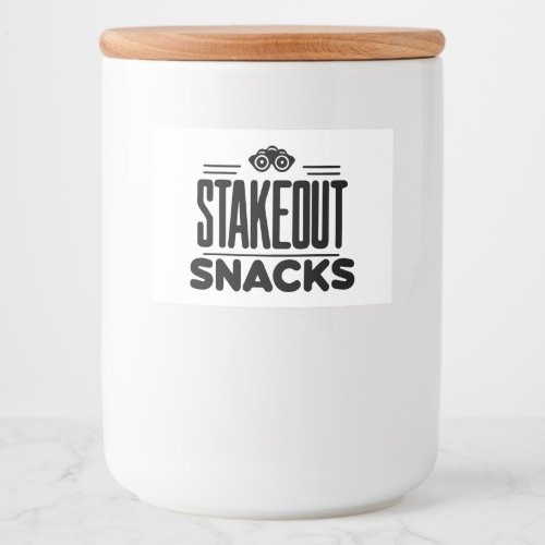 Stakeout Snacks Food Label