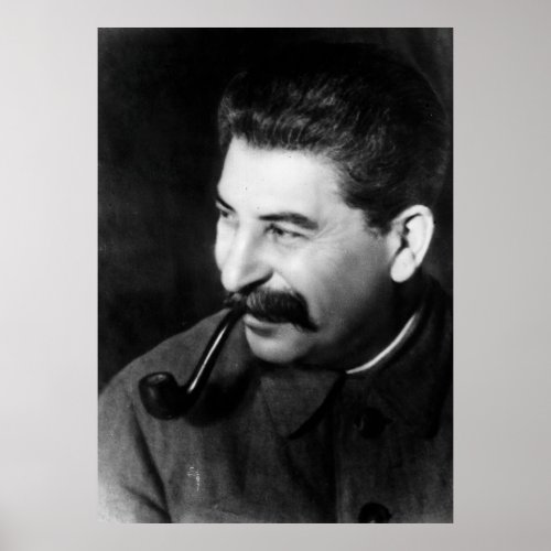 Stalin photo portrait poster