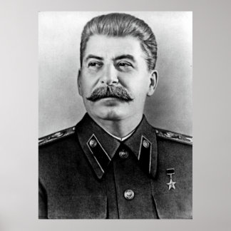 Stalin photo portrait poster