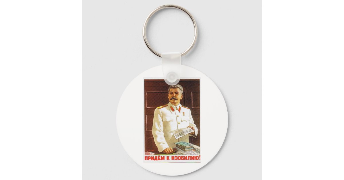 stalin poster art keychain | Zazzle