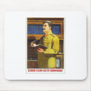 stalin poster art mouse pad