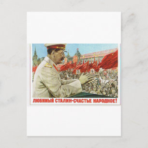 stalin poster art postcard