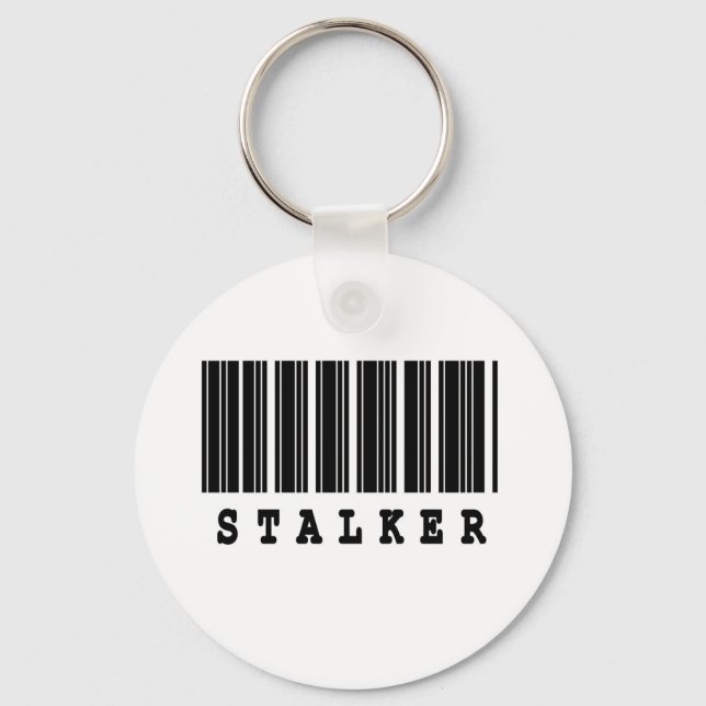stalker barcode design keychain (Front)