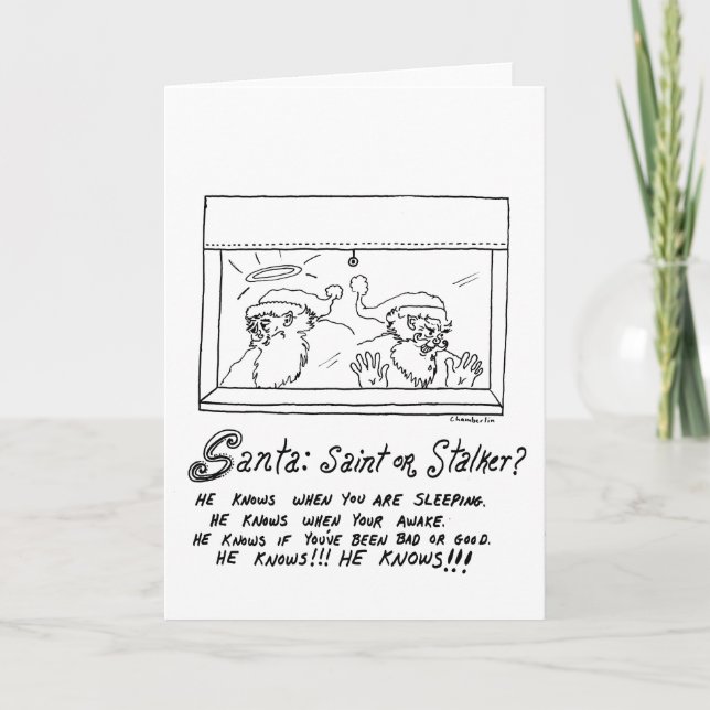 Stalker Santa Holiday Card (Front)