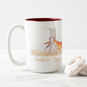 Stalkin' Deer Two-Tone Coffee Mug