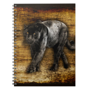 Stalking Black Panther Artwork Notebook