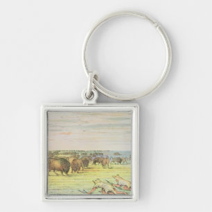 Stalking buffalo keychain