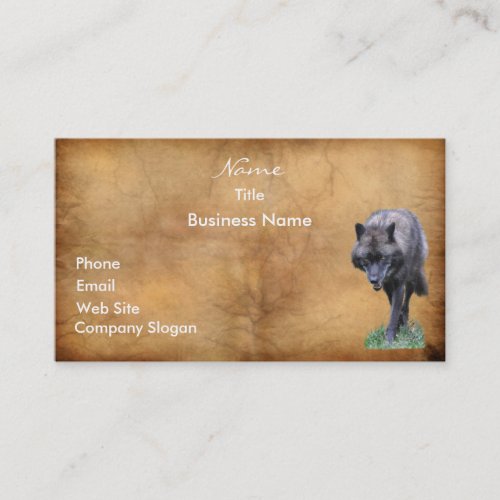 STALKING WOLF Business Card or Profile Card