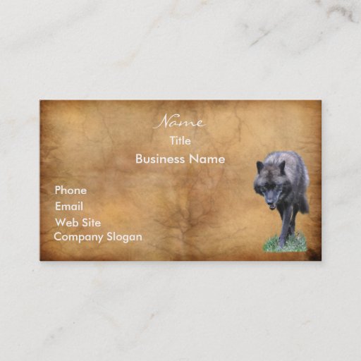 Customizable STALKING WOLF Business Card or Profile Card