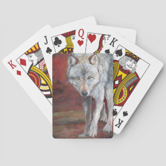 Stalking wolf poker cards