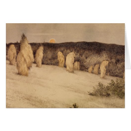 Stalks of Grain in Moonlight Cards (Front Horizontal)