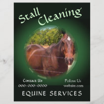 STALL CLEANING Equine Service Job Flyer