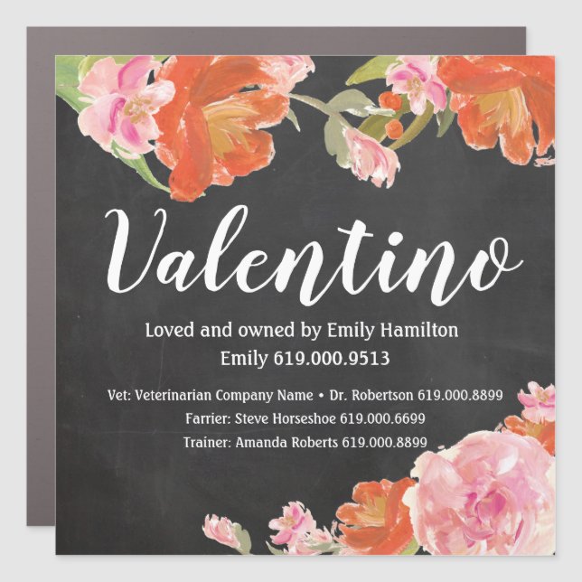 Stall Name Plate - Magnet Sign (Front)