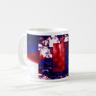Stalling Red and Blue Fractal Art Wrap Coffee Mug