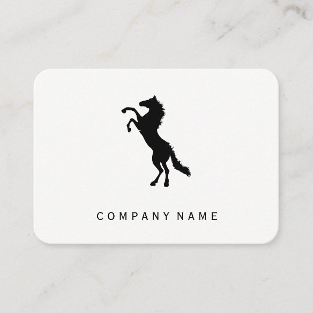 Stallion gray background business card (Front)