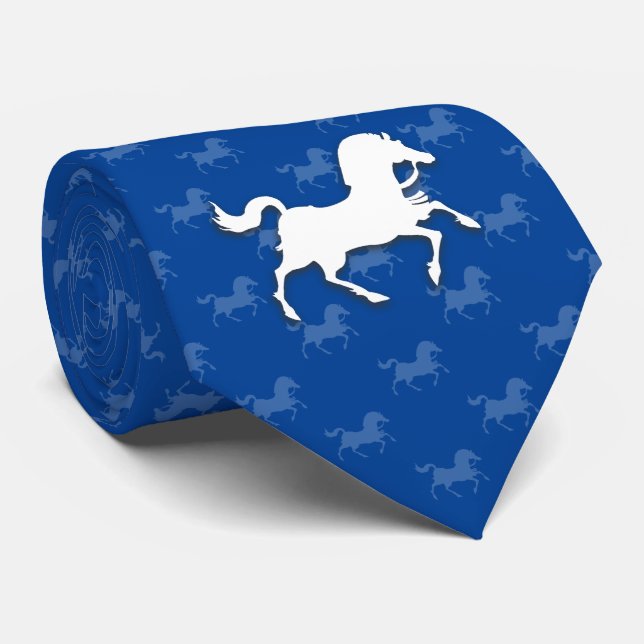 Stallion Horse | Deep Blue Neck Tie (Rolled)
