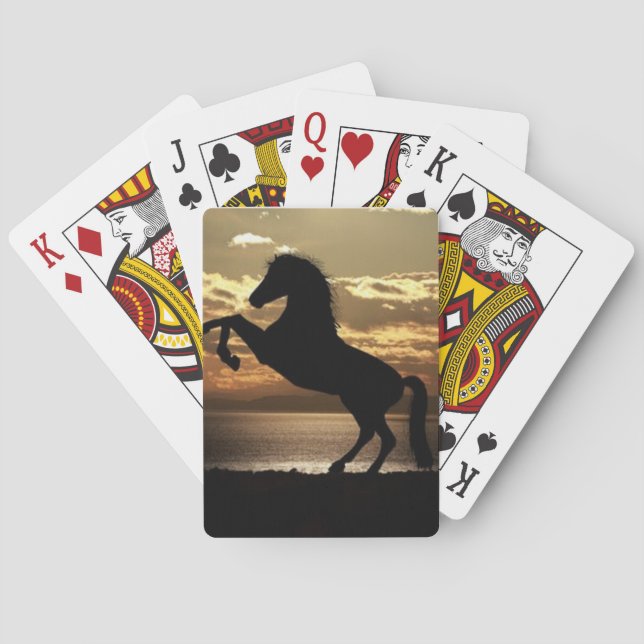 Stallion in Sunset Poker Cards (Back)