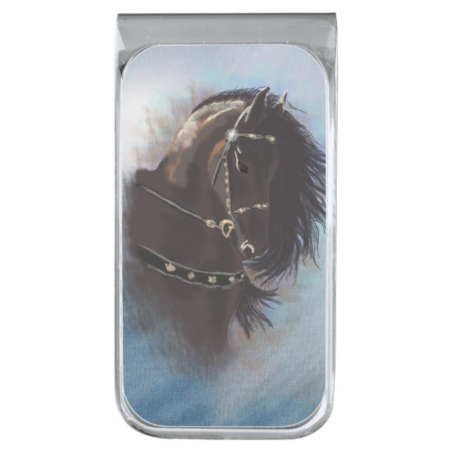 Stallion Portrait - Money Clip (Front Vertical)