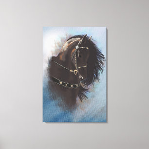 Stallion Portrait - Wrapped Canvas Print