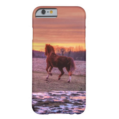 Stallion Running Home at Sunset on Ranch Barely There iPhone 6 Case