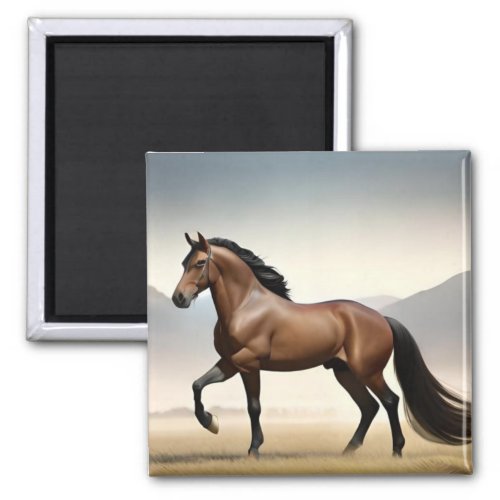 Stallions Foal Majestic Mustang Wild Horse Power Magnet