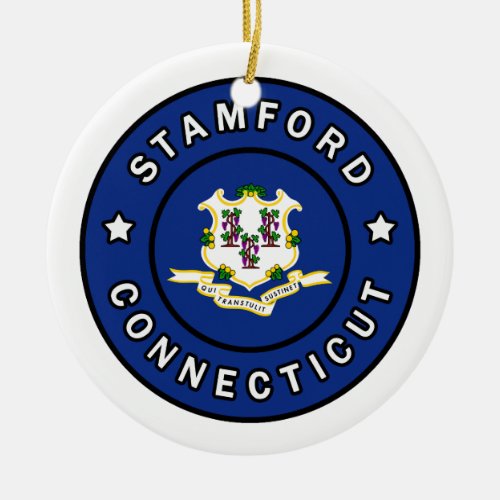 Stamford Connecticut Ceramic Ornament