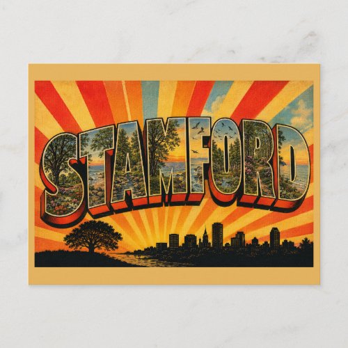 Stamford Connecticut Coast Gardens Woodlands Art Postcard