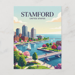 Stamford Connecticut Postcard