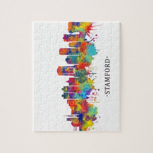 Stamford Connecticut Skyline Jigsaw Puzzle