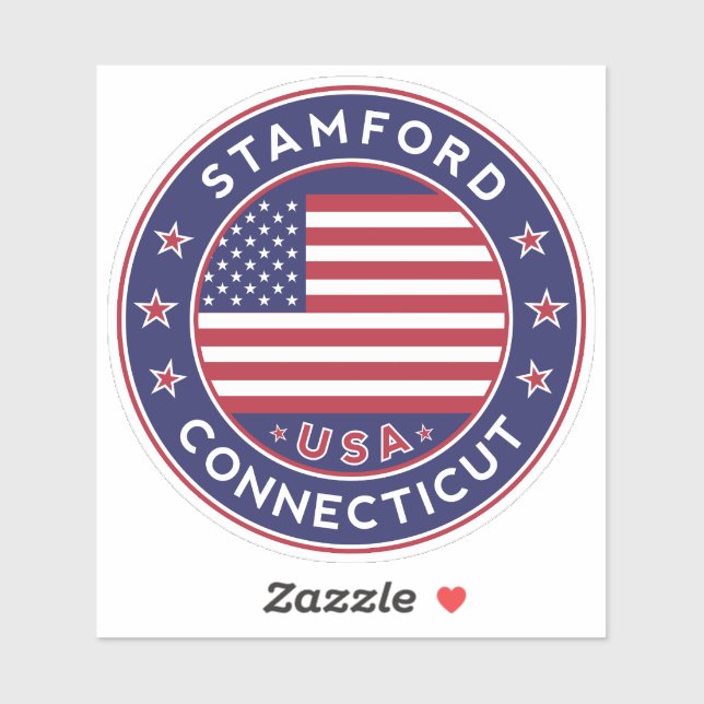 Stamford Connecticut, Stamford Sticker (Sheet)
