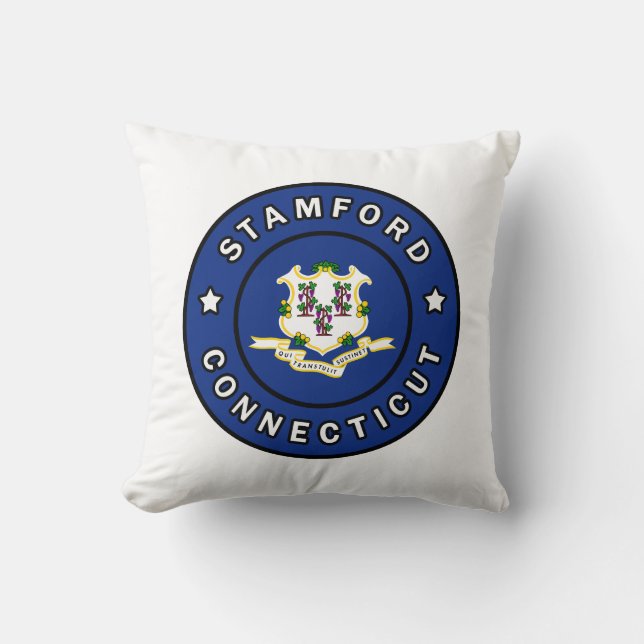 Stamford Connecticut Throw Pillow (Front)