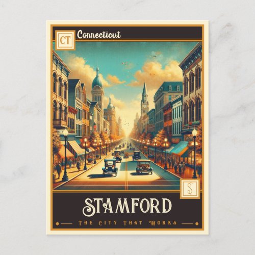 Stamford Connecticut  Vintage Postcard
