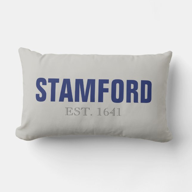 Stamford CT Established 1641 Throw Pillow (Front)