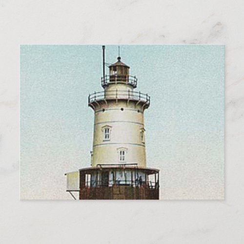 Stamford Harbor Ledge Lighthouse Postcard